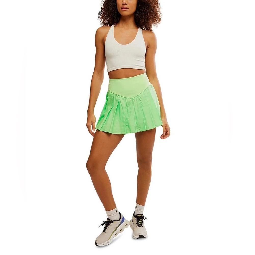 NWT FP Movement Swing Of Things Lime Pleated Skort Athletic M - Picture 3 of 16